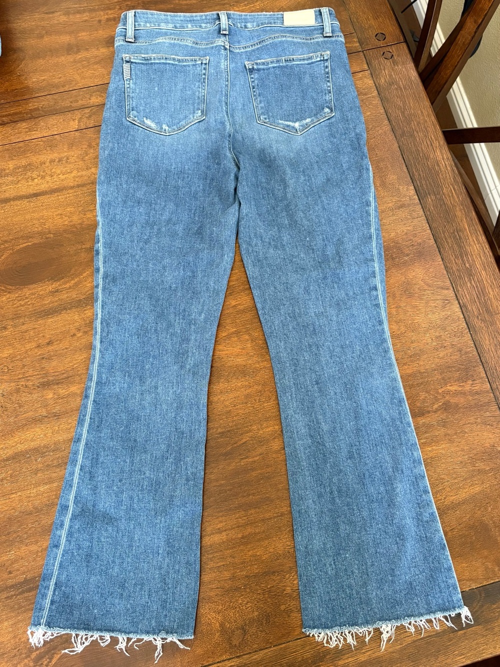 Paige Claudine High Rise Distressed Ankle Flare Raw Hem Jeans Size 31 - Picture 3 of 15